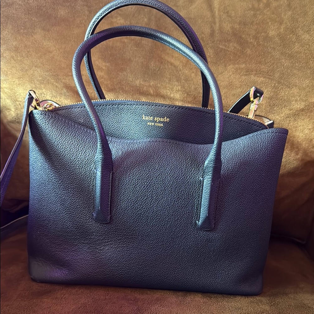 Kate SpadeNavy Blue Leather Satchel Bag